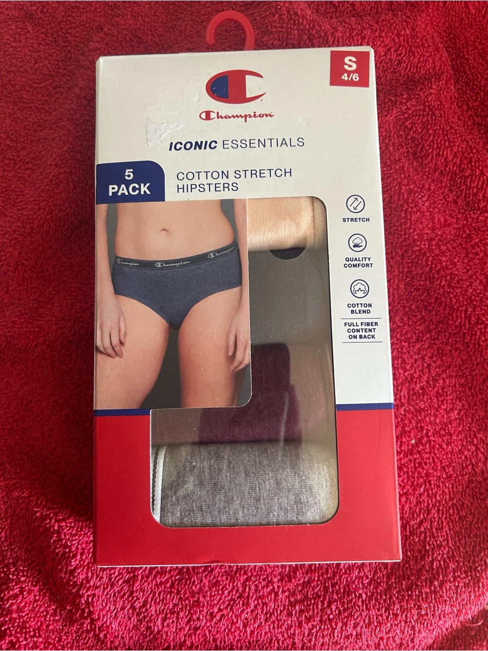 Champion Women's Cotton Stretch Hipsters 5-Pack - Gray, Black, Cream